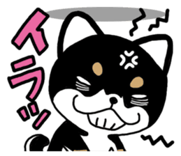 Negative black Shiba sticker #11757478