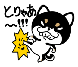 Negative black Shiba sticker #11757491
