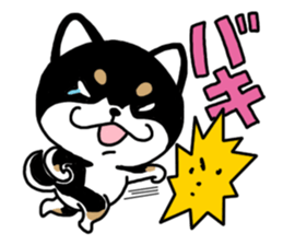 Negative black Shiba sticker #11757492