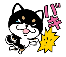 Negative black Shiba sticker #11757492