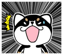 Negative black Shiba sticker #11757494