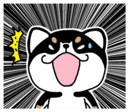 Negative black Shiba sticker #11757494