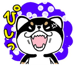 Negative black Shiba sticker #11757498