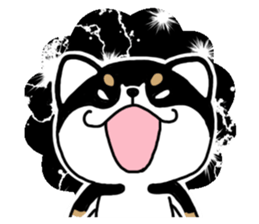 Negative black Shiba sticker #11757507