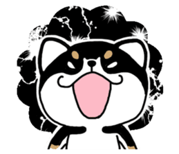 Negative black Shiba sticker #11757507