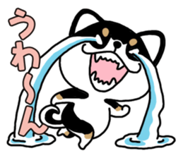 Negative black Shiba sticker #11757511