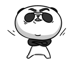 Panda wears sunglasses sticker #11757839