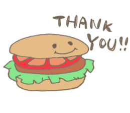 Expressive hamburger sticker #11758195