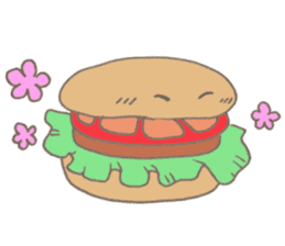 Expressive hamburger sticker #11758199