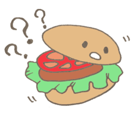 Expressive hamburger sticker #11758217