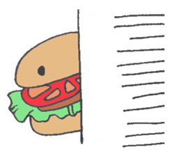 Expressive hamburger sticker #11758220