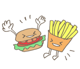 Expressive hamburger sticker #11758224