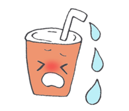 Expressive hamburger sticker #11758230