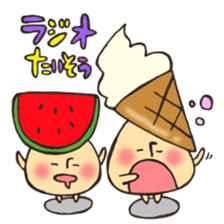 Summer mushroom sticker #11758312