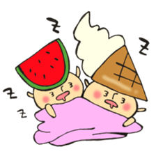 Summer mushroom sticker #11758314