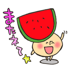 Summer mushroom sticker #11758315