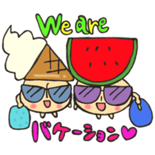 Summer mushroom sticker #11758336