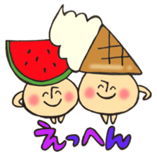 Summer mushroom sticker #11758339