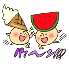 Summer mushroom sticker #11758345