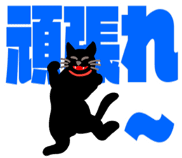 black cat with big letter sticker #11759324