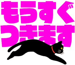 black cat with big letter sticker #11759330