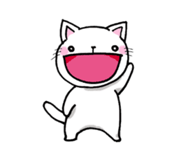 Cat is laughing all the way sticker #11760200