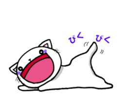 Cat is laughing all the way sticker #11760206