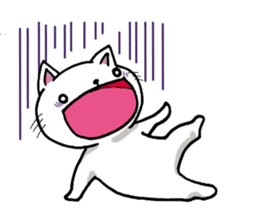 Cat is laughing all the way sticker #11760208