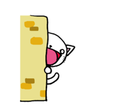 Cat is laughing all the way sticker #11760212