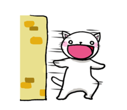 Cat is laughing all the way sticker #11760214