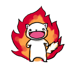 Cat is laughing all the way sticker #11760219