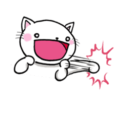 Cat is laughing all the way sticker #11760220