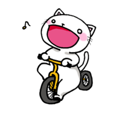 Cat is laughing all the way sticker #11760221