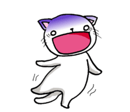 Cat is laughing all the way sticker #11760225