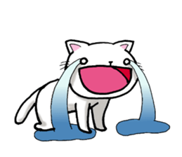 Cat is laughing all the way sticker #11760237