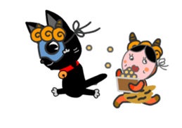 Bowl Miaul and old tale sticker #11761011