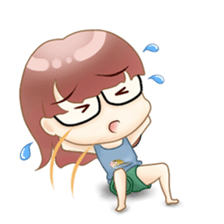Homebody girl sticker #11762393