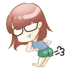 Homebody girl sticker #11762394