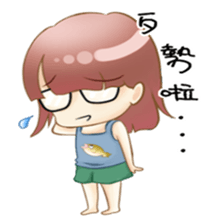 Homebody girl sticker #11762396