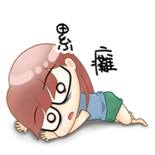 Homebody girl sticker #11762420
