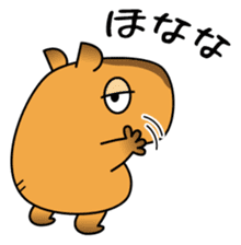 sleepy eyed Capybara sticker #11763545