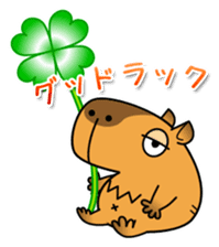 sleepy eyed Capybara sticker #11763546