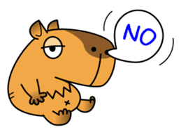 sleepy eyed Capybara sticker #11763548