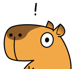 sleepy eyed Capybara sticker #11763549