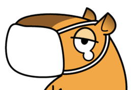 sleepy eyed Capybara sticker #11763551