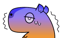 sleepy eyed Capybara sticker #11763559