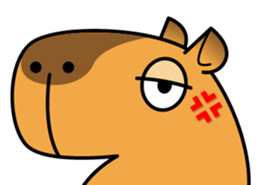 sleepy eyed Capybara sticker #11763561