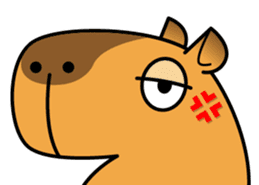 sleepy eyed Capybara sticker #11763561