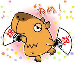 sleepy eyed Capybara sticker #11763567