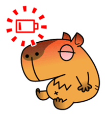 sleepy eyed Capybara sticker #11763572
